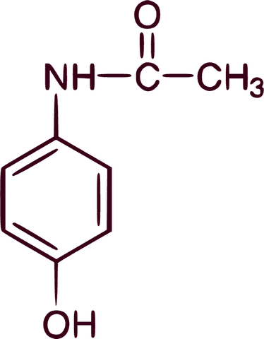 Chemical structure of Acetaminophen