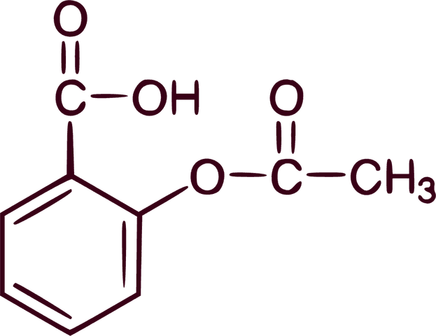 Chemical structure of Aspirin