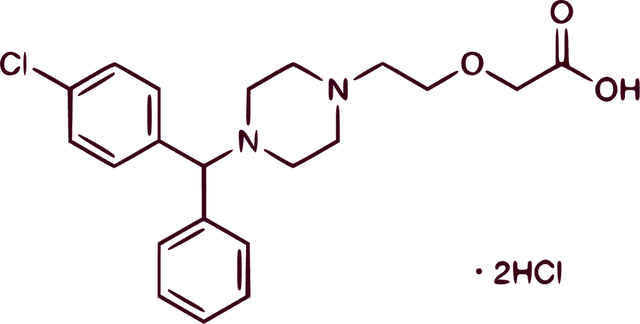 Chemical structure of Cetirizine